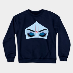 Krishna eyes on blue Crewneck Sweatshirt